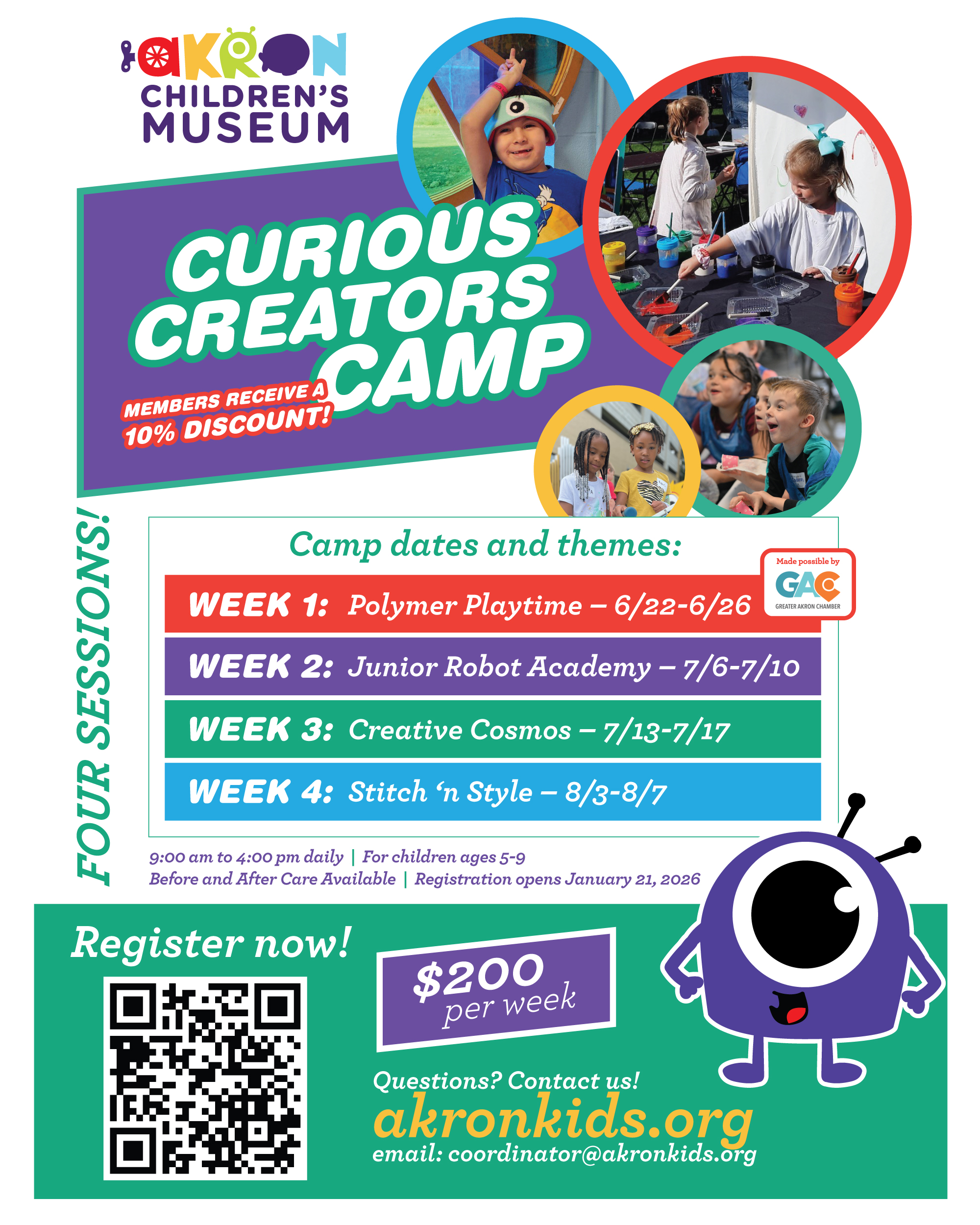 Summer Camps at Akron Children's Museum
