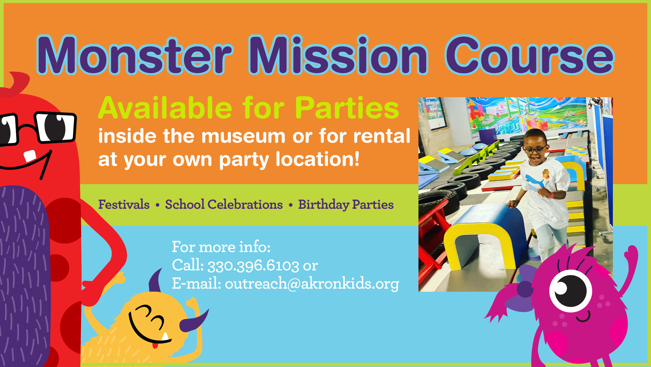 Monster Mission course is available for parties.