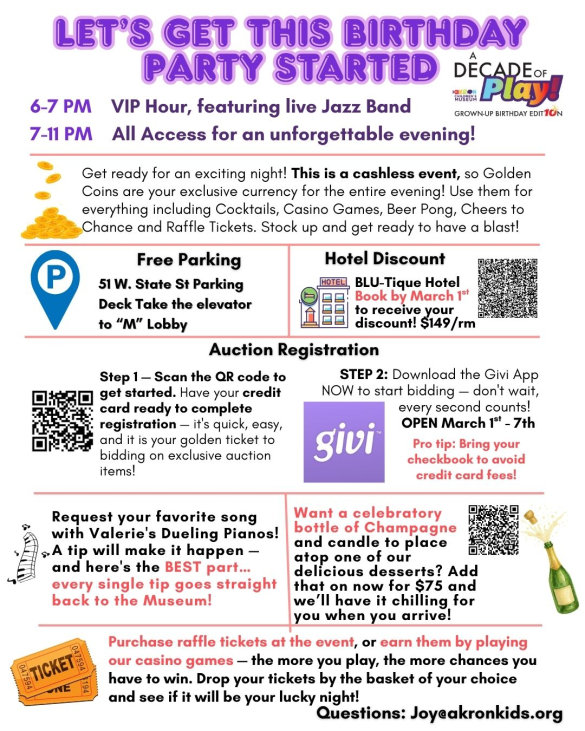 Information to know before the event