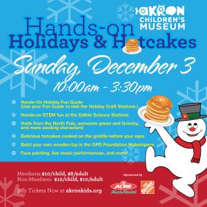 Hands-On Holidays & Hotcakes, Sunday, December 3