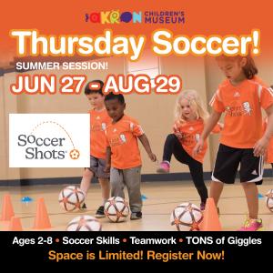 Thursday Soccer! Jun 27 thru Aug 29.