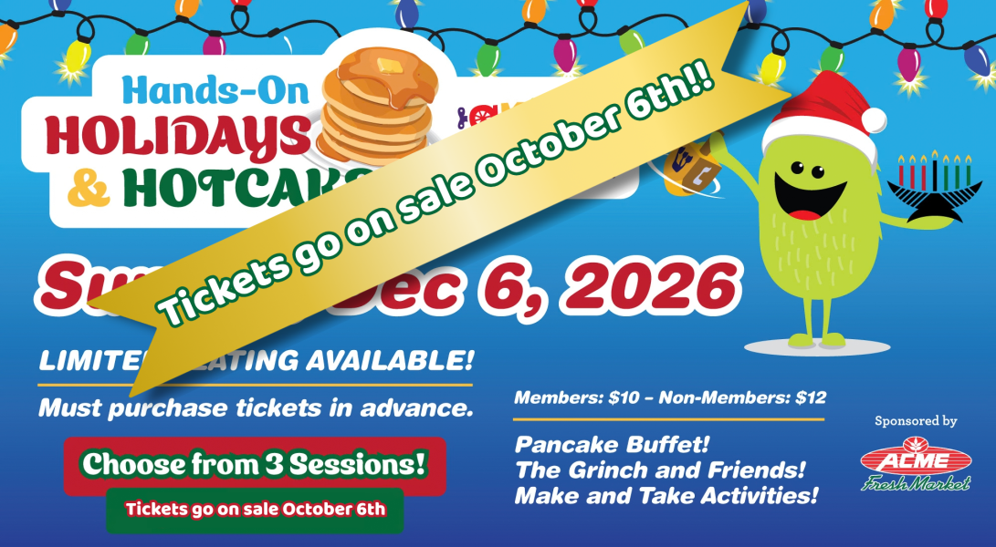 Hands-On Holiday & Hotcakes tickets go on sale October 6th